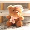 Cute Bear Plush Keychain With Hat Cartoon Bag Charm Soft Stuffed Animal Doll Pendant Accessory