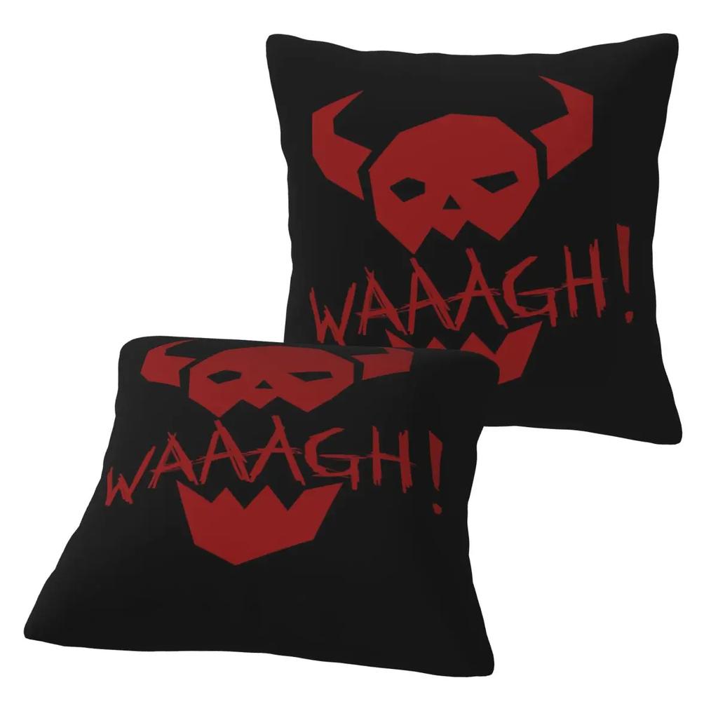 Ork Waaagh! 2 Pcs Square Pillowcase Pillow Cover Cushion Zip Decorative Comfort Throw Pillow For Home Bedroom