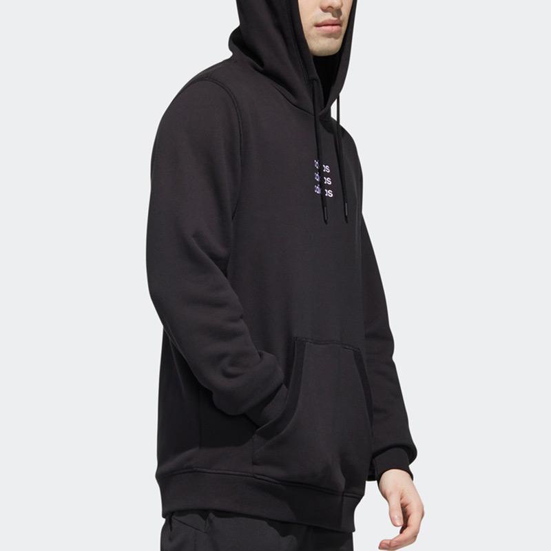 adidas Neo M C+ HDY Logo Print Casual Pullover Hoodie Men Hoodie Black GJ8936