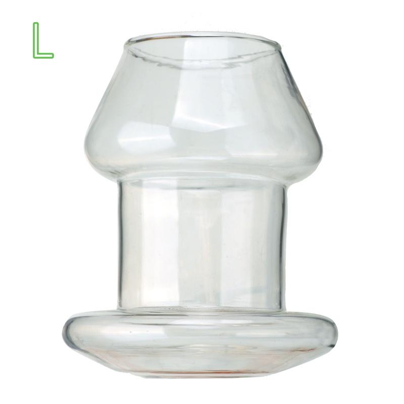 VaHppy Skleněná trubice pro nahlédnutí do vagíny duté sklenice na víno Průhledné Dva konce vedou k S/M/L SM BDSM Sexuální hračky Produkty pro dospělé