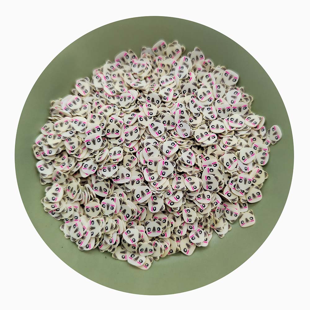 500g/Lot Polymer Clay Panda Slices Cute Cartoon Animal Sprinkles for Toys Nail Arts Decoration DIY Slime Crafts DIY Accessories