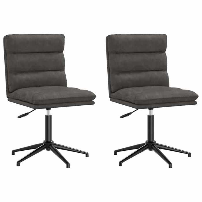 VidaXL Dining Chairs Set of 2 Black Faux Leather, Chair, Living Room Chair, Accent Chair, Kitchen Chair, Seat At 3315405