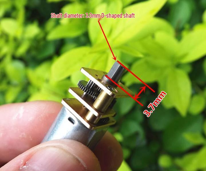 Precision Steel Gear N20 Mini DC Motor with D-Shaft, 5V
