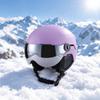 OnePiece Ski Helmet with Builtin Reflective Visor ImpactResistant PC Shell Expanded