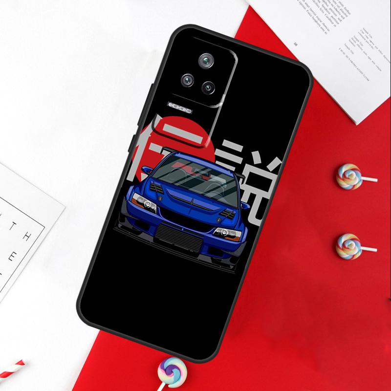 JDM Car Evo Case For Xiaomi 13 12 Lite 12X 11T 12T Pro Cover For POCO F5 X5 X3 Pro X4 F4 GT F3 C40 M5s
