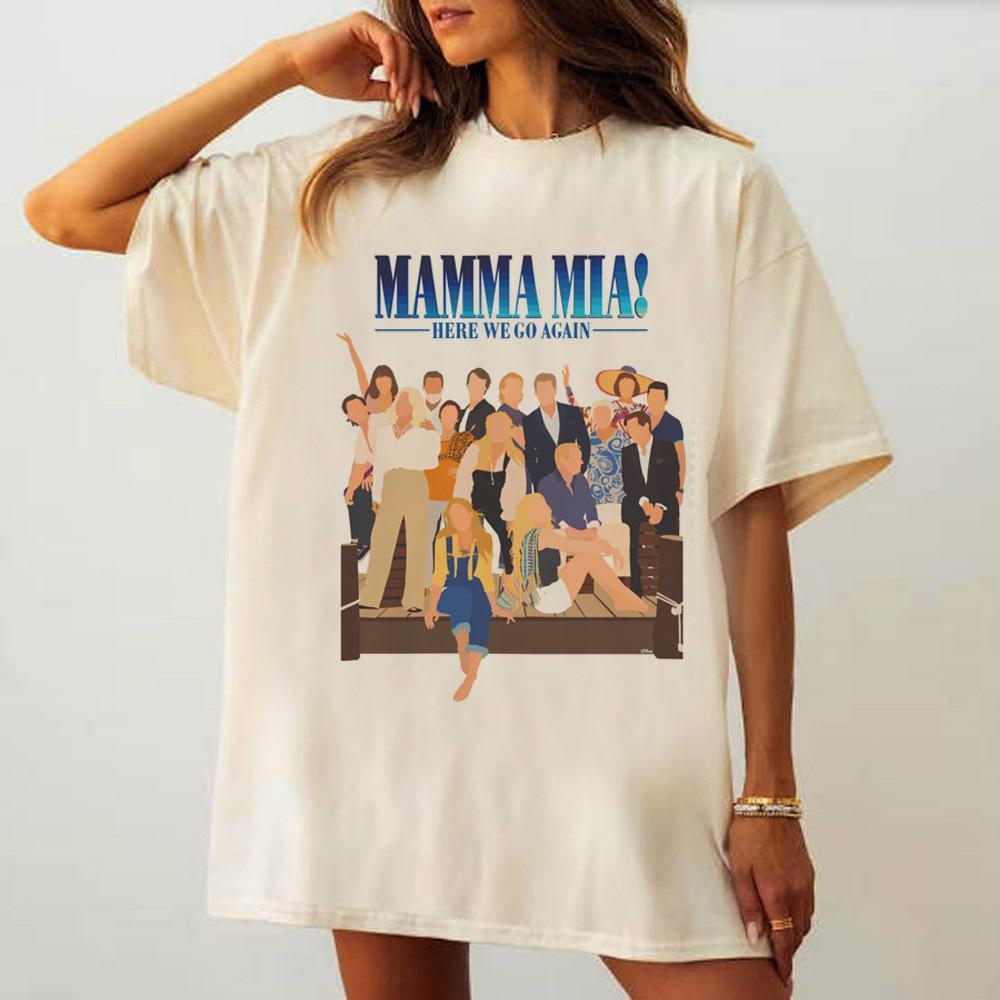 Mamma Mia tshirt teen Graphic 2000s anime Y2k Pop Culture t shirt Pastel kawaii harajuku hip hop Y2k Pop Culture S