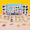 Montessori Shape Matching Board Game Find Shadow Matched Images Animal Fruit Blocks Puzzles Educational Toy for Children