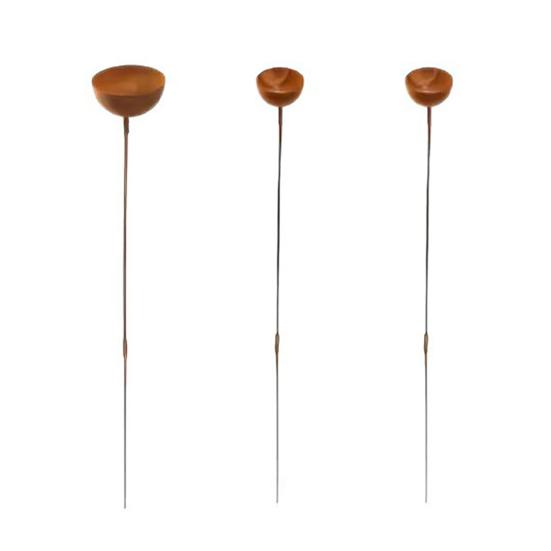 

3Pcs Garden Ground Stake Weatherproof Metal Garden Stakes Multi-functional Bird Watering Station for Outdoor Garden Yard Patio Decor 1 Set