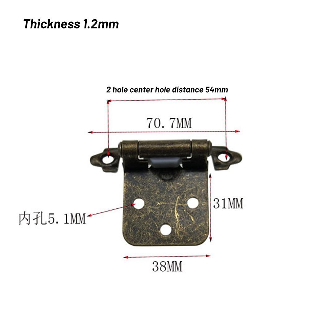 10pcs Cabinet Door Hinges Cold-rolled Steel Cupboard