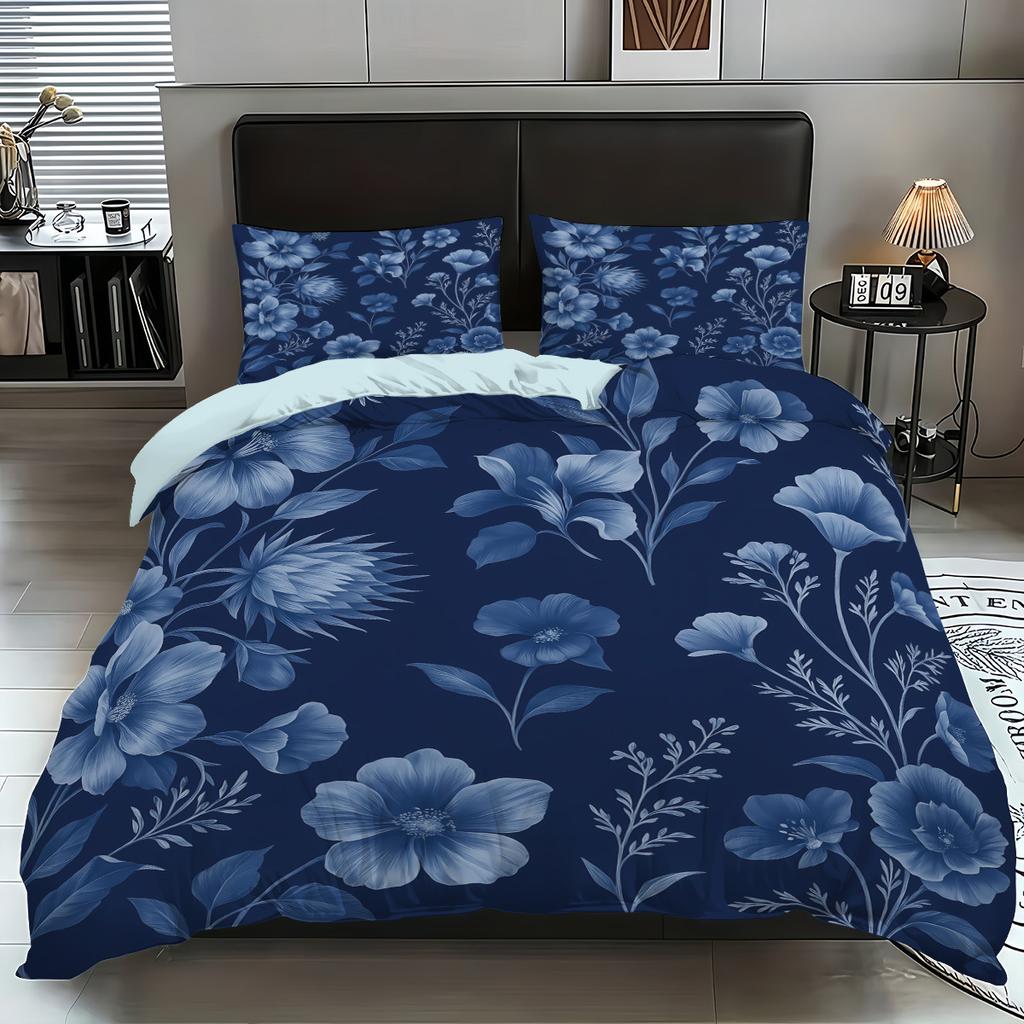 Quilt Cover Bedding 3-Piece Set Printed Quilt Cover Creative Home Textile Supplies Flower Quilt Cover Three-Piece Set Jit Delivery