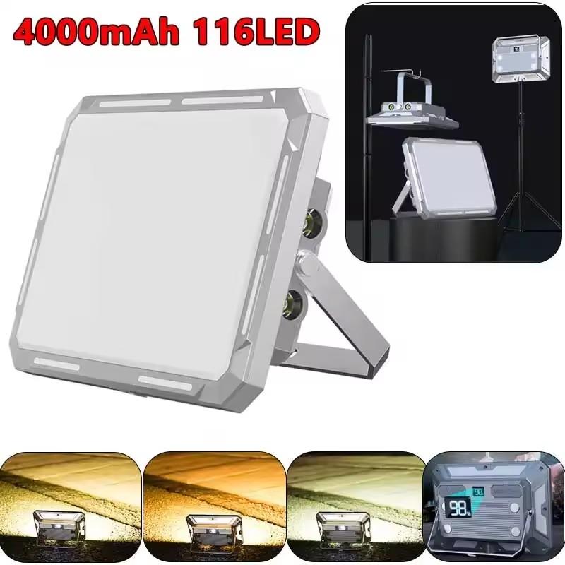 

Портативный светодиодный светильник для кемпинга, перезаряжаемый прожектор, мощный уличный аварийный светильник, водонепроницаемый подвесной ночник 2000mAh