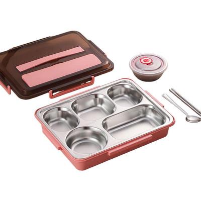 Shengjia 304 Stainless Steel 5-Compartment Lunch Box Set
