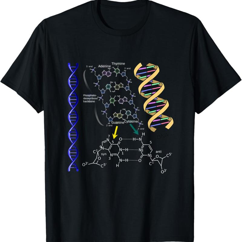 Dna Double Helix Chemical Formula Molecules Science Lovers T Shirt