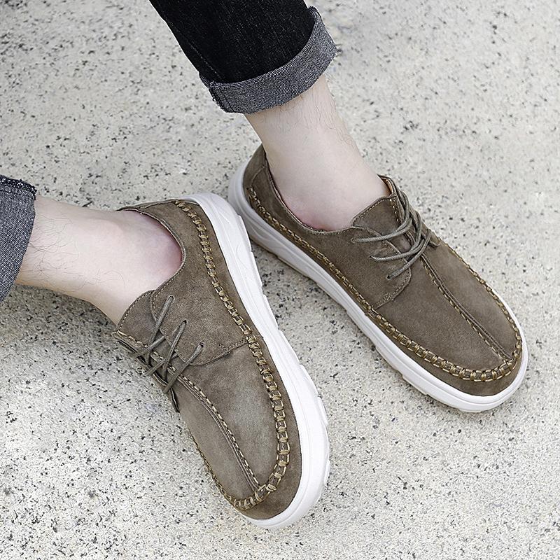 Fashion Outdoor Men's Shoes Super Lightweight Suede Leather Casual Shoes Men Comfortable Loafers Sneakers White Flats Oxfords Boat Shoes