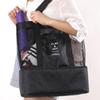 Thermal Insulation Bag Handheld Lunch Shoulder Bag Cooler Mesh Beach Tote Bag for Picnic Food Drink Storage