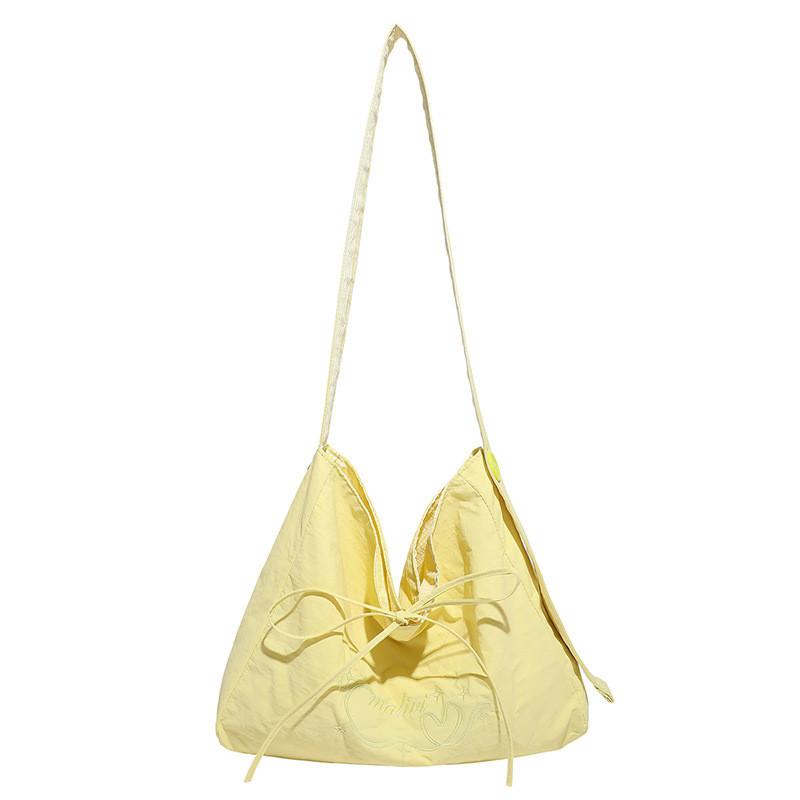 Nylon Letter Tote Bag For Leisure Travel With Spacious Design And Urban Fashion