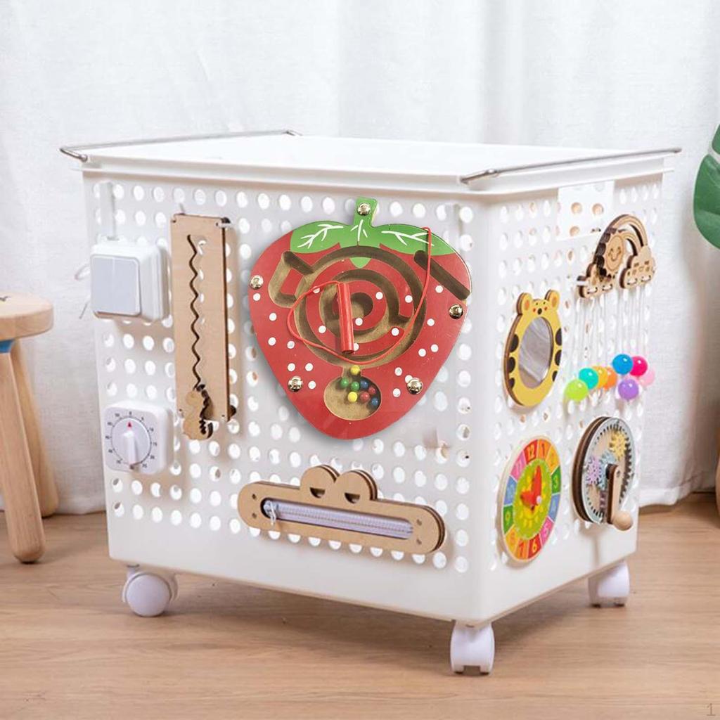 Busy Board DIY Accessories Learning Gifts Birthday Party Game for Baby Strawberry