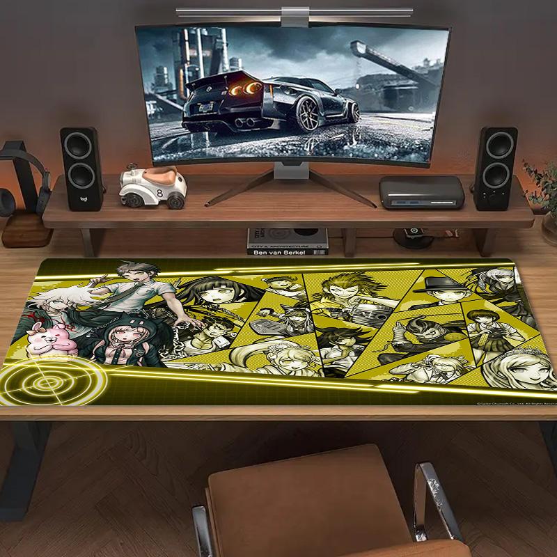 Dangan Ronpa Color Mouse Pad Large Gaming Table Cushion Non-slip Laptop Tablet Big Mousepad XXL Mat Mini PC Playmat With Lock edge