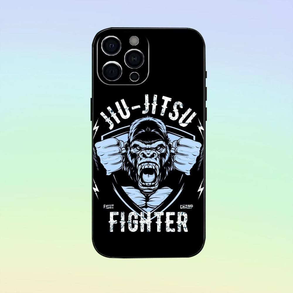 BJJ Brazilian Jiu-Jitsu Phone Case For iPhone17,16,15,14,13,12,11 Plus,Pro Max Soft Black Cover