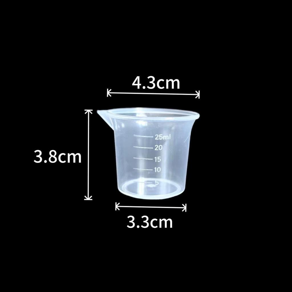 Transparent PP Laboratory Beaker with Handle, Acid & Alkali Resistant, Graduated Measuring Cup & Cylinder