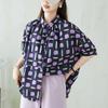 DIMANAF 2026 Plus Size New Summer Women Blouse Shirt Short Sleeve Fashion Print Floral Casual Loose Cotton Lady Tops Shirts