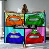 1PC Among Us Custom Name Patterned Flannel Blanket Suitable For All Seasons for Home Decor Warmth and Comfort Gifts Holiday Present