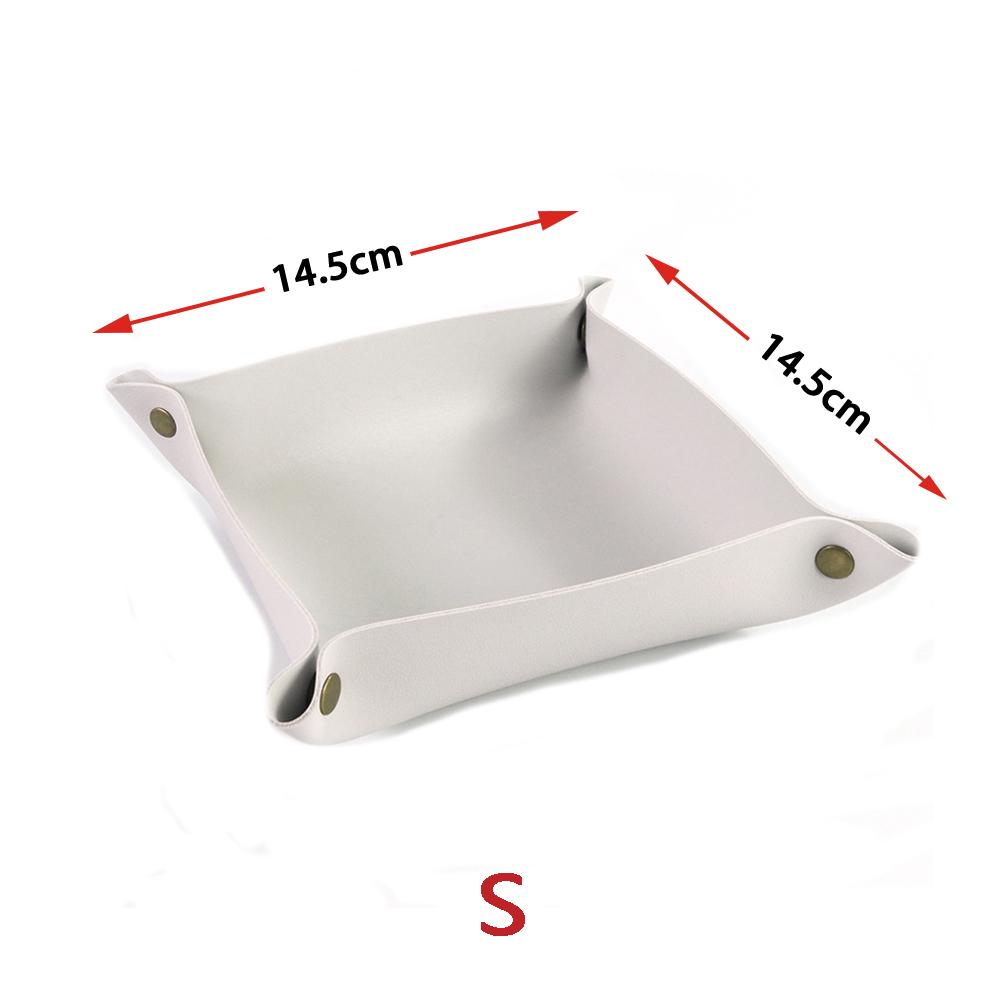 Rolling Folding Dice Game Storage Tray PU Leather Tray Table Storage Tools