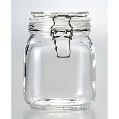 Pearl Metal Plum Wine Bottle, Fruit Wine Bottle, 1L (1,000ml), Glass, Square, Storage Bottle, Italiana L-1011