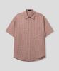 BLACK MOMENT Summer Light Crinkle Check Shirt [Blue]