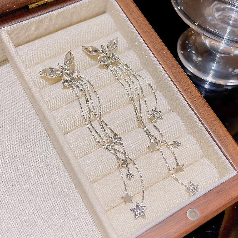 2025 Bow Star Tassel Earrings: Versatile, Light Luxury, High-End Style for Women