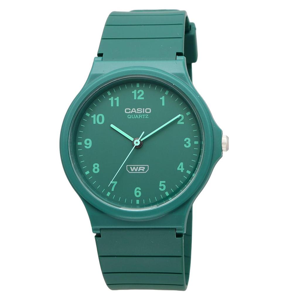 Casio MQ-24B-3B Analog Watch with Biomass Plastic Band, Unisex, Green, Imported [Parallel Import]