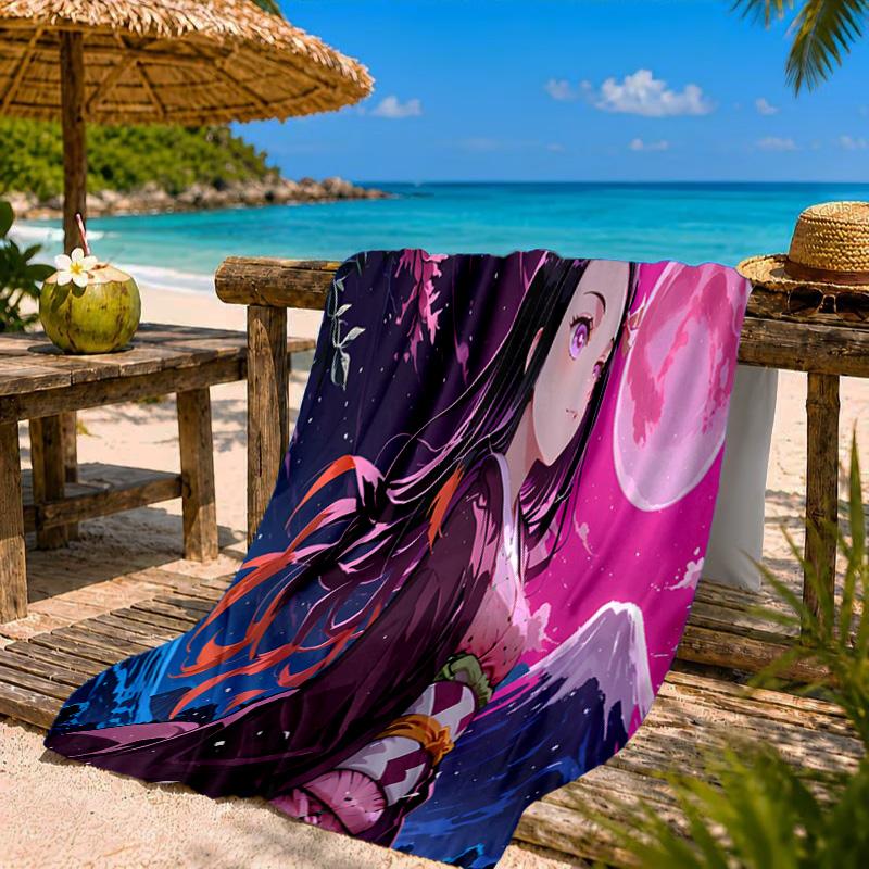 Kamado Dreams In The Night Sky Beach Towel Microfiber Beach Towel, Lightweight and Quick-Dry, for Summer Travel, Swimming Pool Fan Birthday Gift