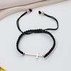 Elegant Cross Pendant Bracelet - Stainless Steel Fashionable Rope Design