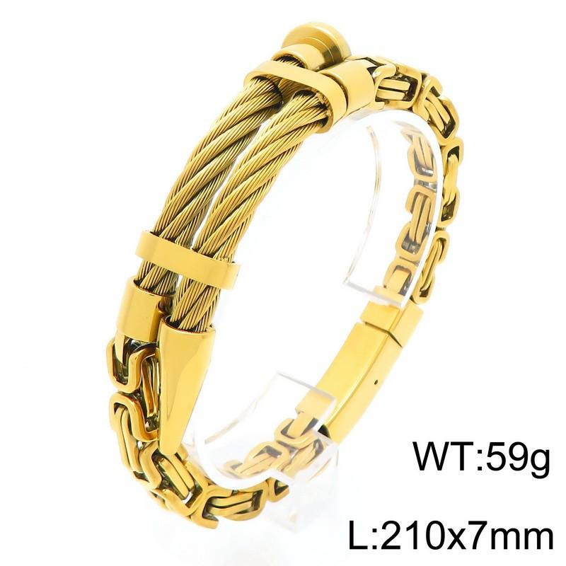 2026 Creative Design Weiya Line Steel Wire Nail Jewelry Rock Emperor Chain Titanium Steel Men's Bracelet