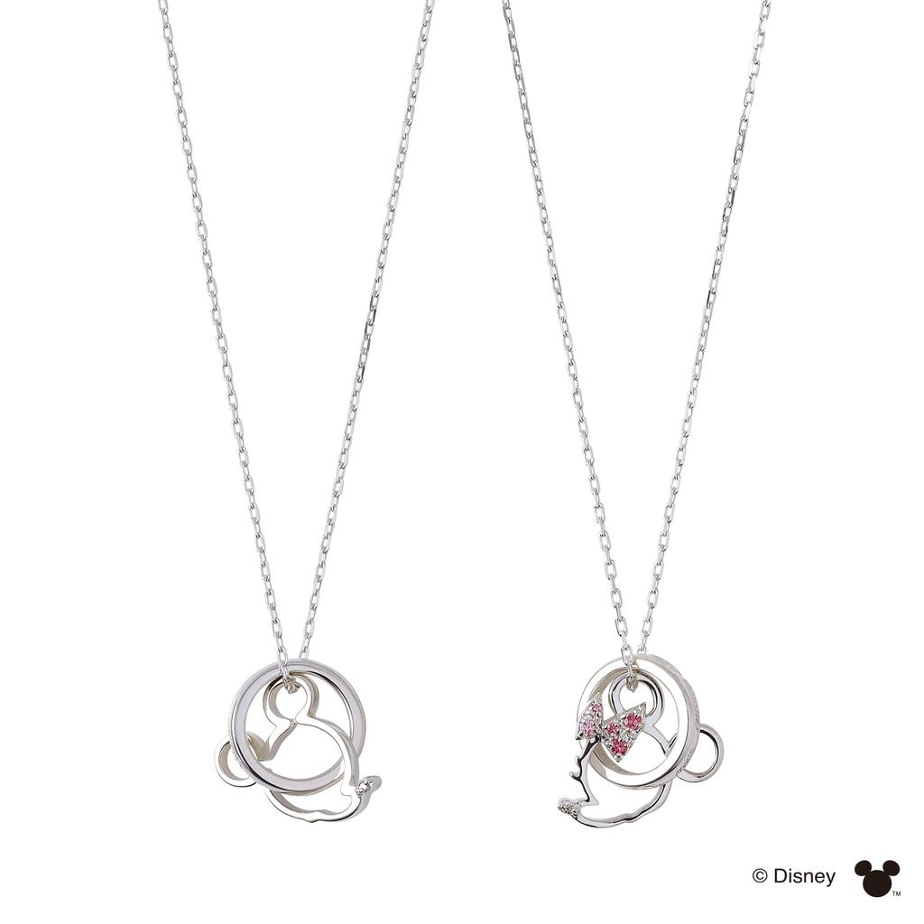 THE KISS Mickey Pair Necklace [THE KISS] [Disney Collection] & Minnie/Silver DI-SN1213DM-1214DM