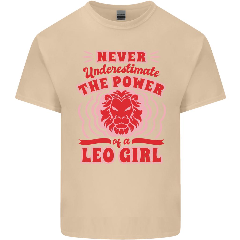 Power of Leo Girl Star Sign Zodiac Horoscope Unisexs Light Cotton TShirt