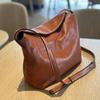 Johnature Soft Cowhide Casual Commuting Women's Bag Simple Genuine Leather Large Capacity Shoulder Crossbody Bags