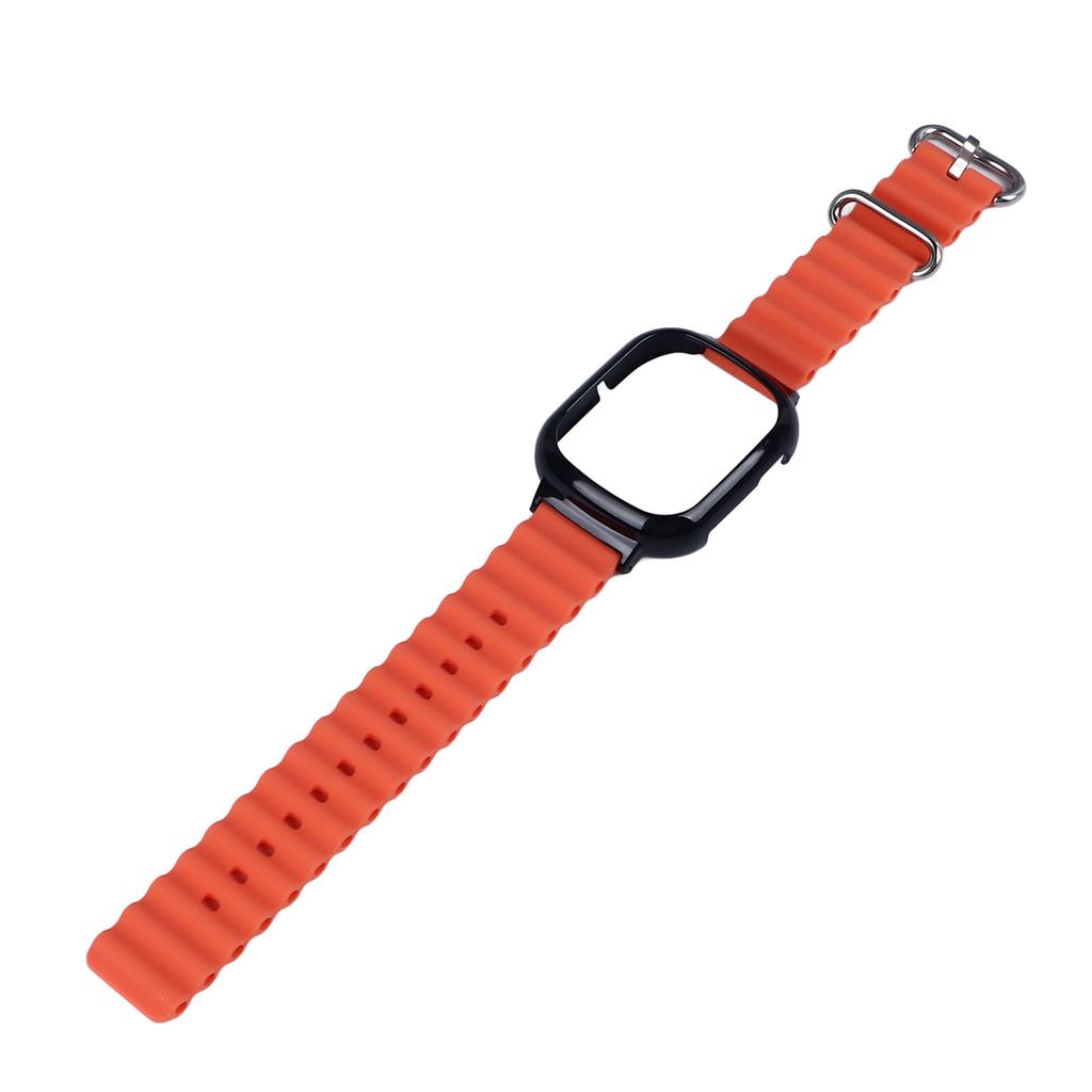 Smart Watch Cases PC Protective Shell Watch Screen Protector Bezel Ring Frame with Silicone Watch