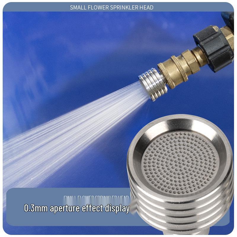 1/4 Quick Connect High Pressure Car Wash Gun - Stainless Steel Shower Head & Soft Nozzle for Watering, Vegetable Washing & Wheel Cleaning
