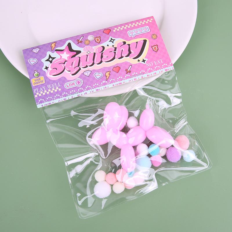 

New Cute Soft TPR Balloon Dog Squeeze Slow Rebound Toys Children Adult Stress Relief Toys Colourful Puppy Pinch Pinch Toy Gift розовый