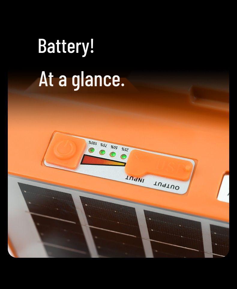 Portable Solar-Charging LED Light for Outdoor Stalls, Emergency Use, Power Outages, Night Markets, and Camping