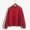 Cross-Border Solid Color Half-High Neck Sweatshirt – Custom Image Option Available
