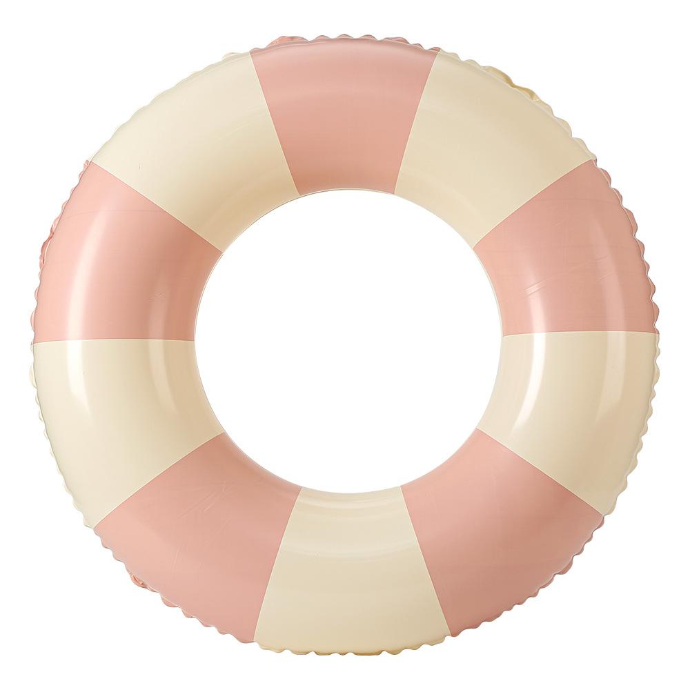 Retro Inflatable Swimming Ring, Thickened PVC Swimming Ring, Striped Swim Ring, Children s Life Buoy, Armpit Float, Adult Swimming Ring 70#(7-10Y)
