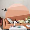 Wall Decal Boho Style Semicircle Gradient Color Block Abstract Adhesive DIY PVC Home Indoor Wall Paper Sticker Household Supplies