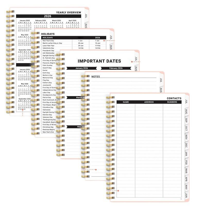 Agenda A5 2026 Quaderno a Spirale