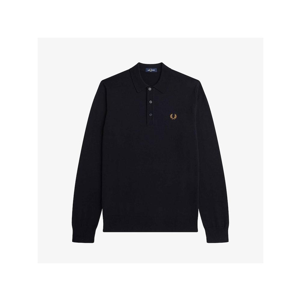 Fred Perry [genuine] Fred Perry [sharp] Long Sleeve Classic Knit Shirt  795  Afpm2434535 795 qzgAfpm2434535 795
