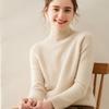 Women's 2024 Winter Cashmere Pullover: Thickened, Skin-Friendly, Half-High Collar, Raglan Sleeves, Loose Fit Sweater.