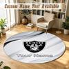 Round Rug Custom NameLas Vegas Raiders Pattern Non Slip Carpet Home Floor Decor