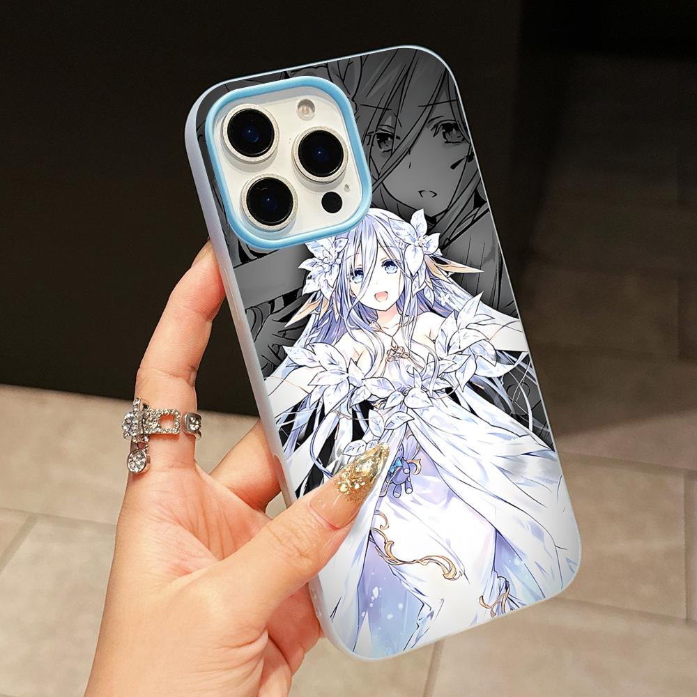 Date a Live Mio Takamiya Jelly Double layer Light Blue Mobile Phone Case for iPhone 17 16 15 14 13 12 11 Air Pro Max Plus iPhone 11
