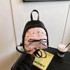 Schoolbag popular backpack bag women's 1011 new Korean version niche design super fire fashion pleated bow small backpack